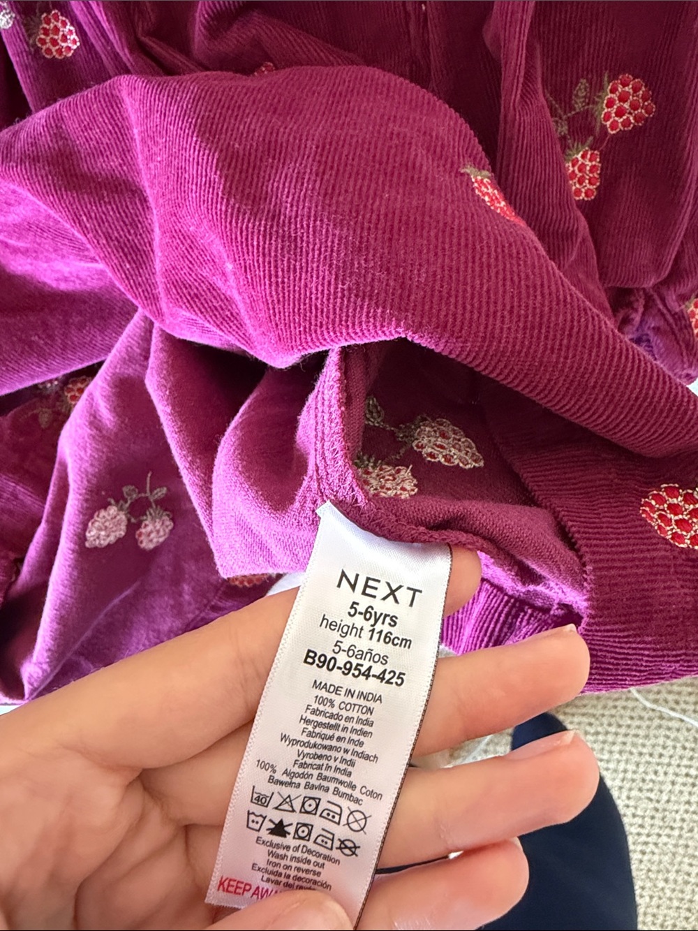 next Berry-Colored Ruffle-Neck Strawberry Tunic - Picture 5 of 5
